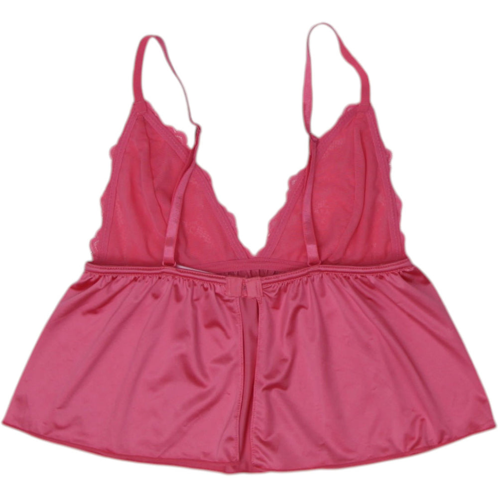 Y2K Ladies Juicy Couture Lace Adjustable Straps Top Size M | Migration_Y2K Tops - Side View | Fashion Rerun