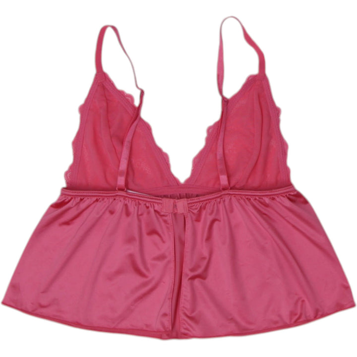 Y2K Ladies Juicy Couture Lace Adjustable Straps Top Size M | Migration_Y2K Tops - Side View | Fashion Rerun