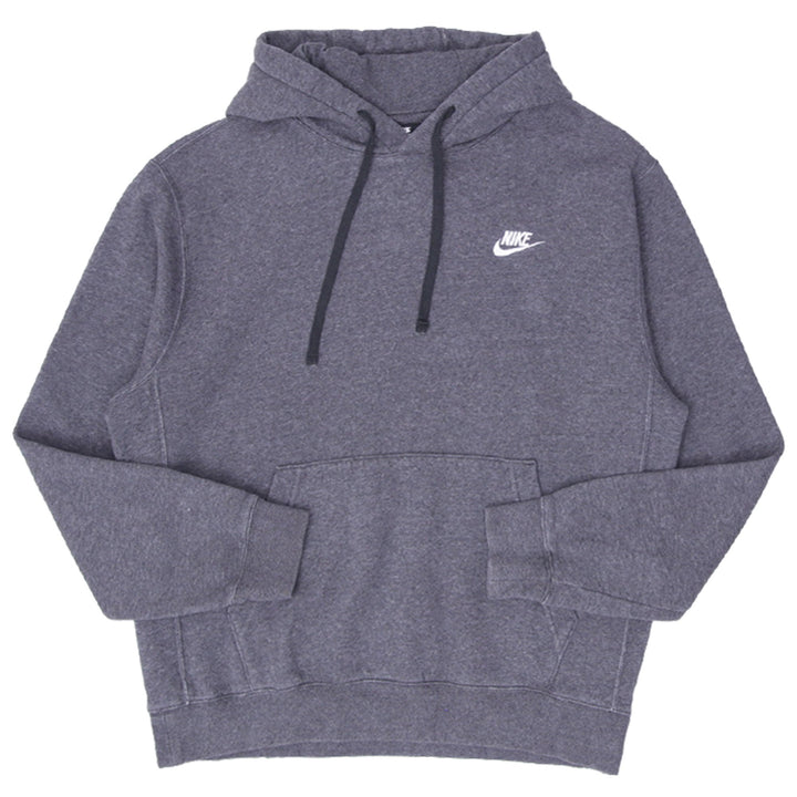 Mens Embroidered Nike Logo Gray Pullover Hoodie