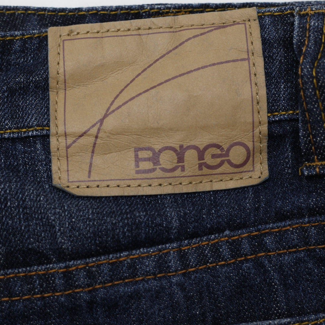 Y2K Mens Bongo Low Rise Straight Denim Jeans Dark Wash Size W36 L34