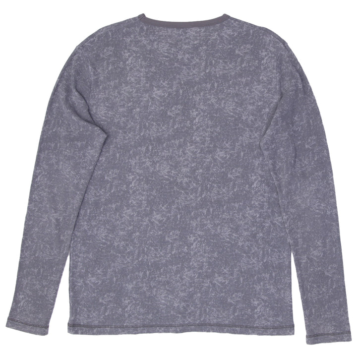 Y2K Mens MMA Elite Long Sleeve Shirt Grey Waffle Thermal Cross Skulls