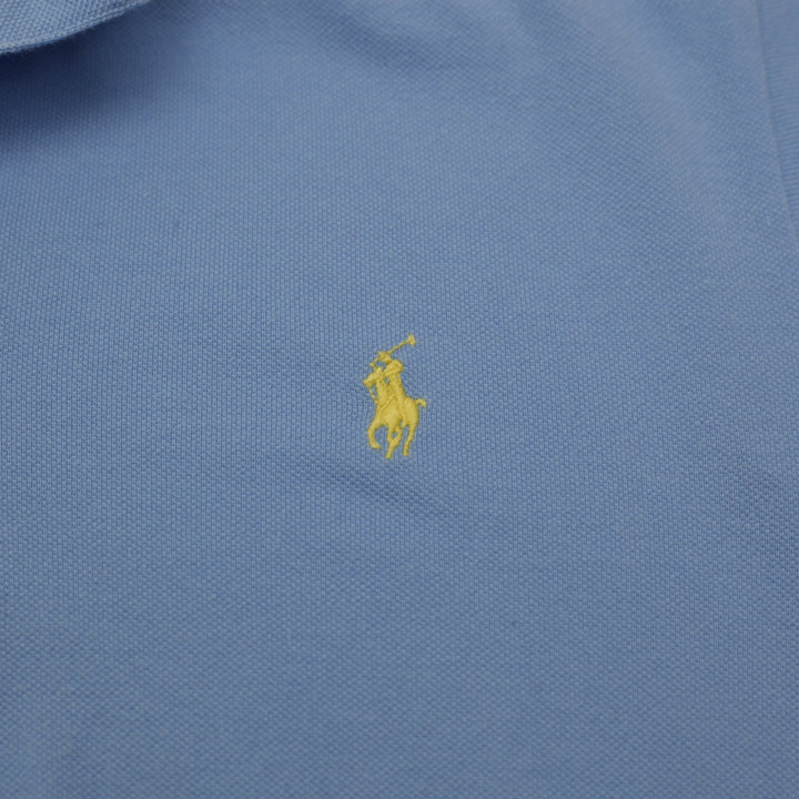 Mens Polo Ralph Lauren Custom Fit Blue Polo T-Shirt Classic Size L