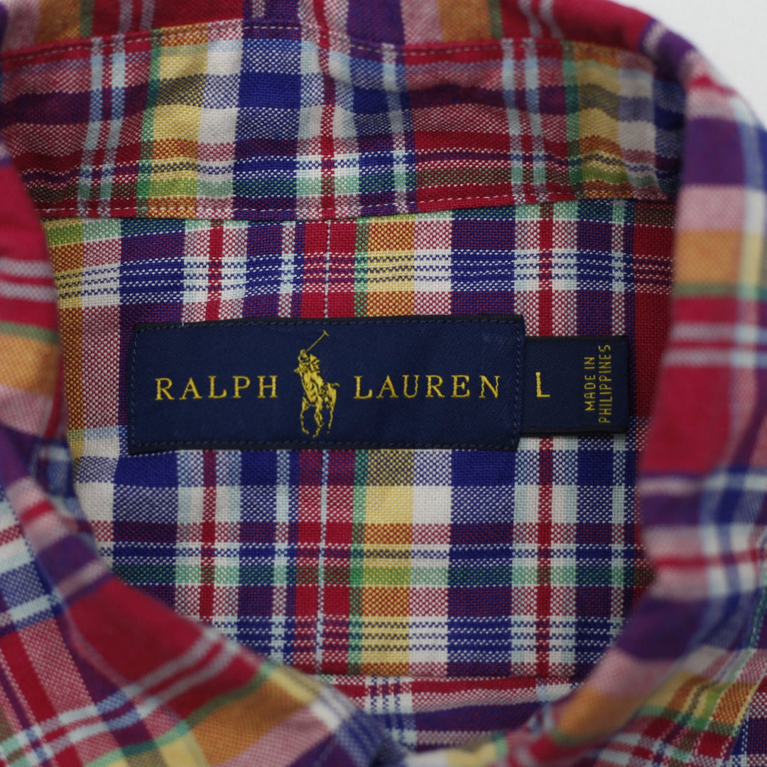 Mens Ralph Lauren Plaid Button-Down Shirt Size L