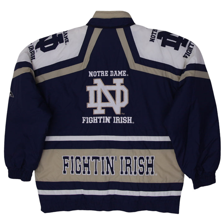 Vintage Notre Dame Fighting Irish Apex One Puffer Coat Jacket Mens