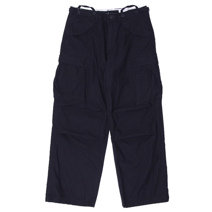 Mens Vintage Fatigues Black Cargo Pants