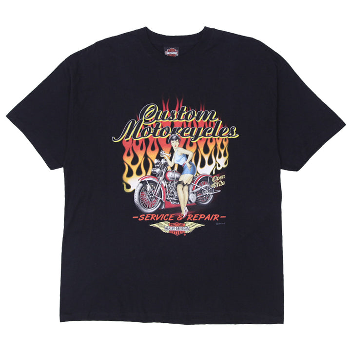 Mens 2011 Harley Davidson Black Graphic T-Shirt - Fashion Rerun Vintage Migration_T-Shirt