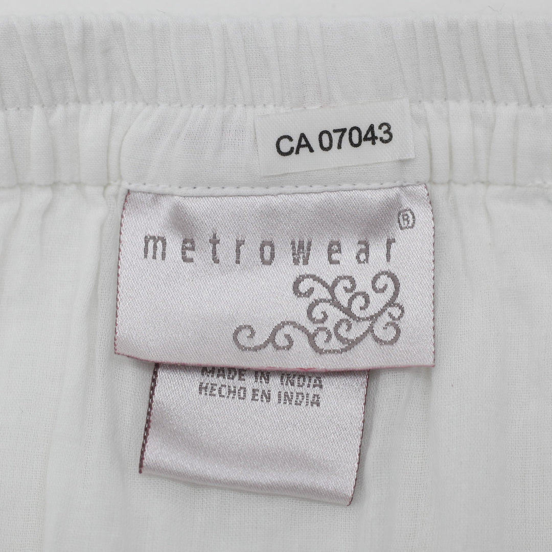 Y2K Ladies Metrowear White Maxi Skirt Size L