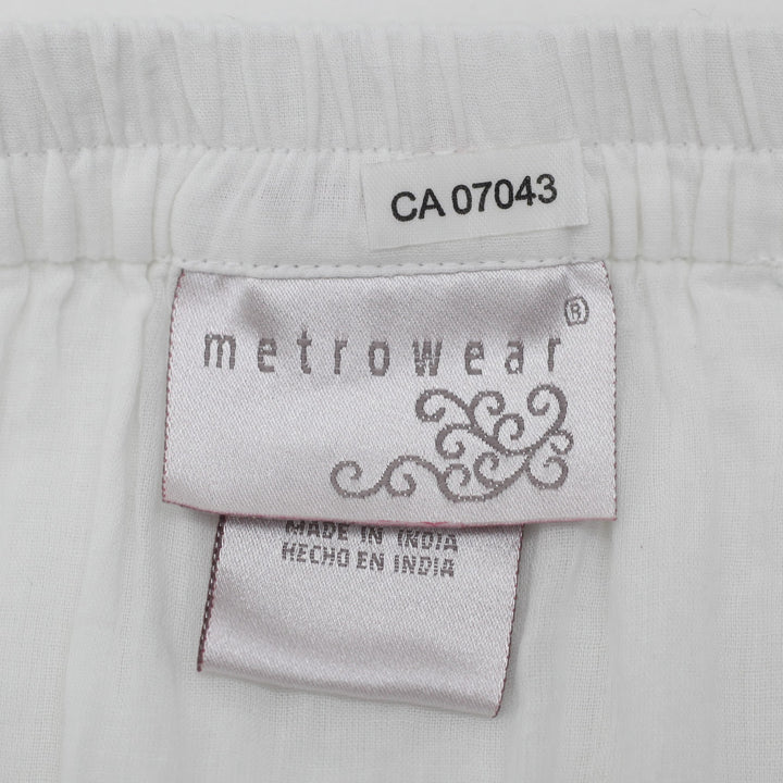 Y2K Ladies Metrowear White Maxi Skirt Size L
