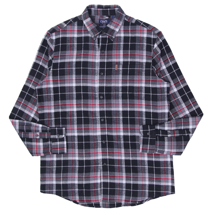 Mens Chaps Performance Long Sleeve Flannel Shirt
