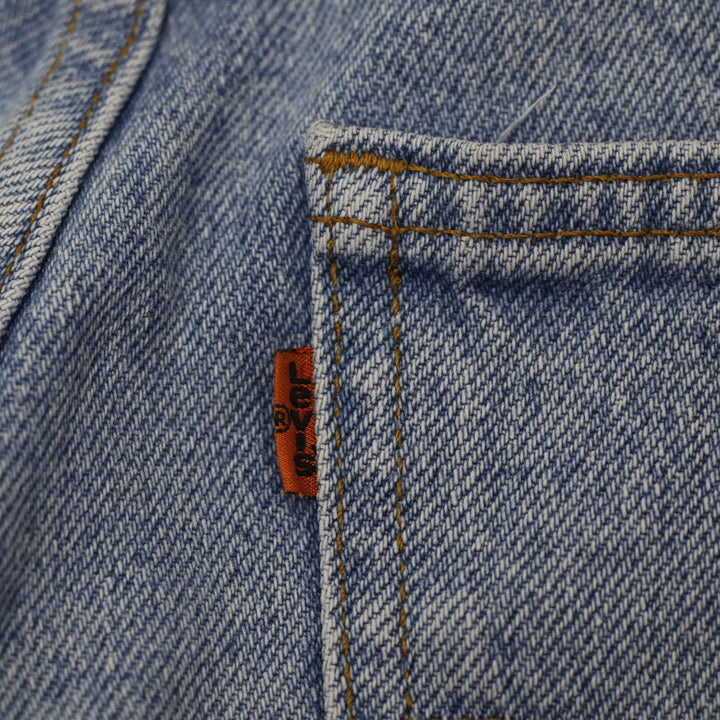 Vintage 80s Orange Tab Jeans 31x30 Made in USA 40552 Suspender Buttons Tapered