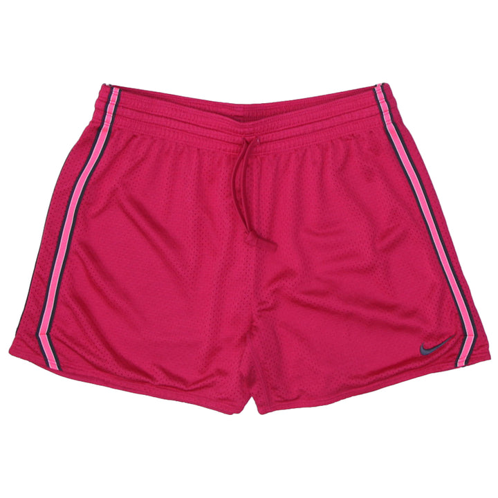 Ladies Embroidered Nike Logo Pink Mesh Sport Shorts