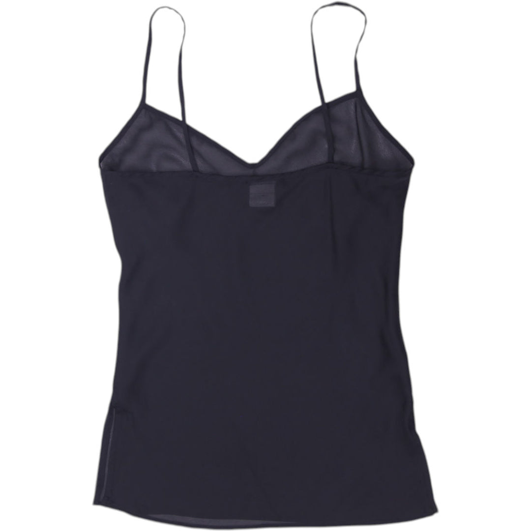 Y2K Ladies CDC Black Chiffon Mesh Cami Strappy Top Size 6