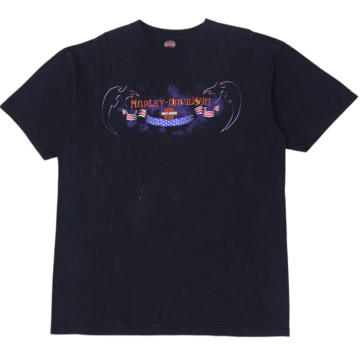Vintage 2000 Harley Davidson T-Shirt Black Graphic Las Vegas Made In USA XL | Migration_T-Shirts | Fashion Rerun