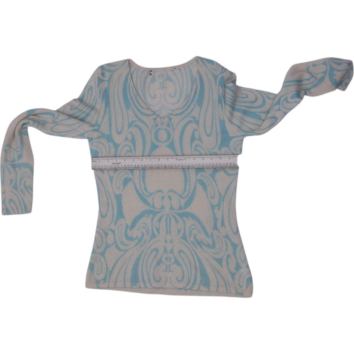 Ladies Beige Blue Abstract Knitwear Size S | Migration_Knitwear & Sweaters - Detail View | Fashion Rerun
