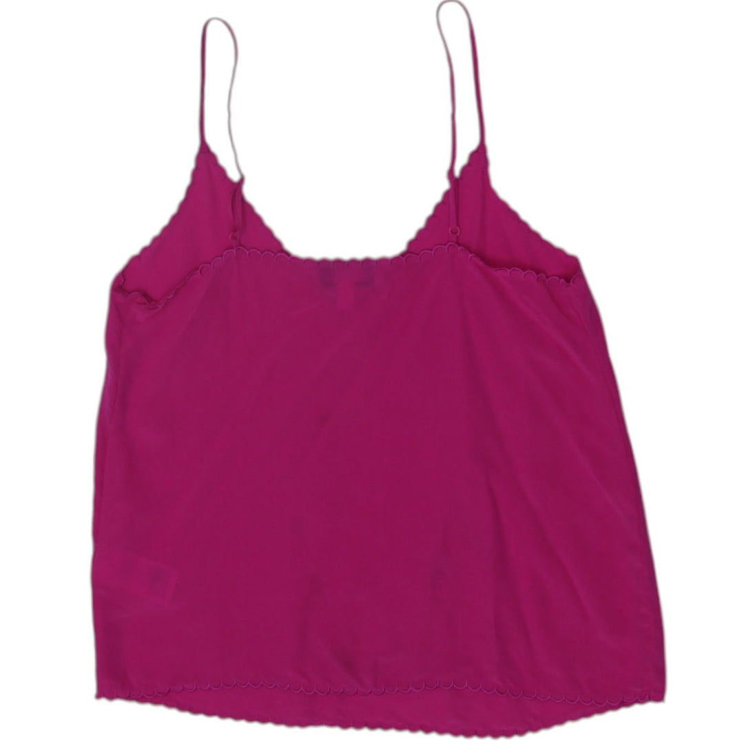 Y2K Ladies Pink Satin Chic Spaghetti Strap Tank Top Size 2 | Migration_Y2K Tops - Side View | Fashion Rerun