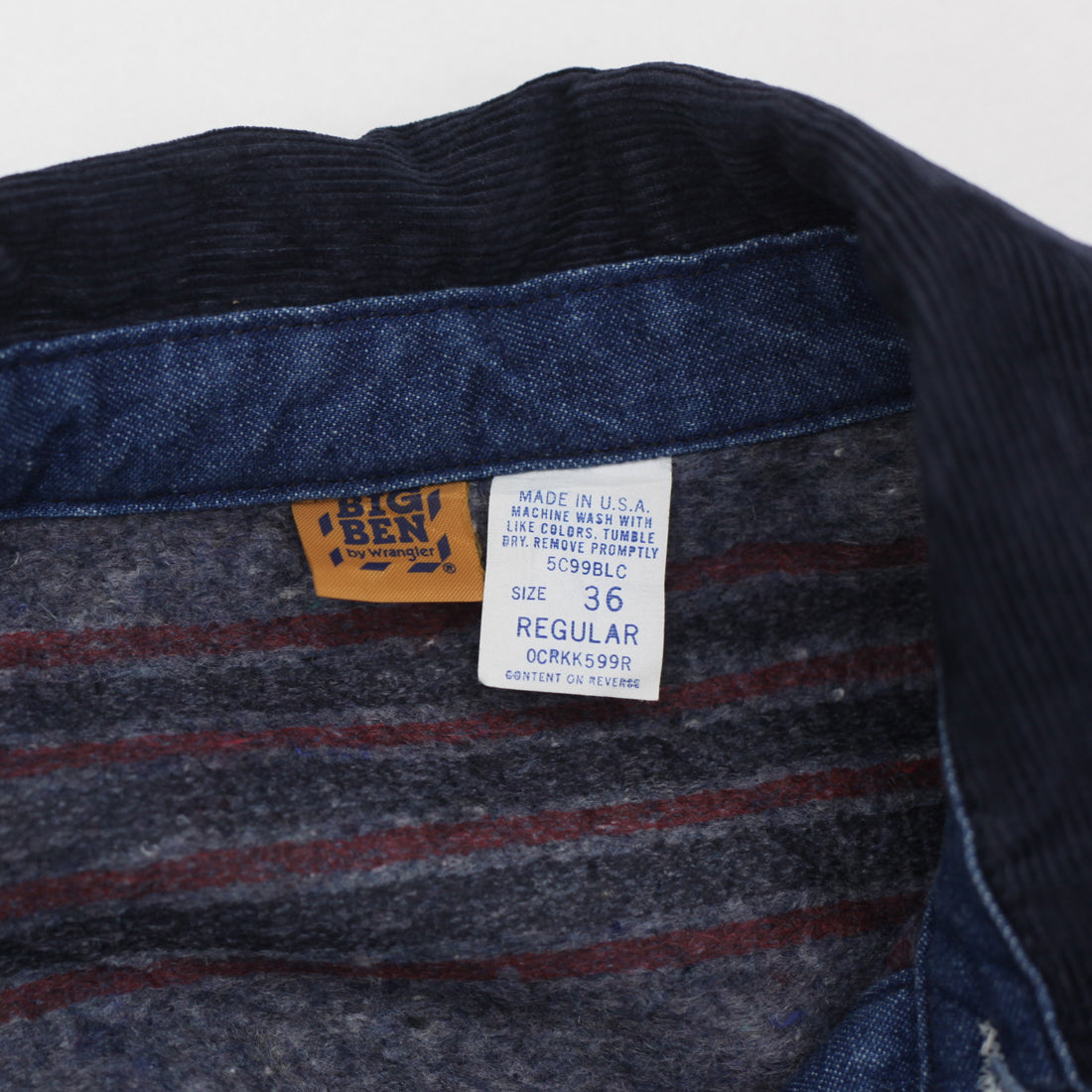 Shop Vintage Big Ben by Wrangler Blanket Lined Chore Denim Jacket