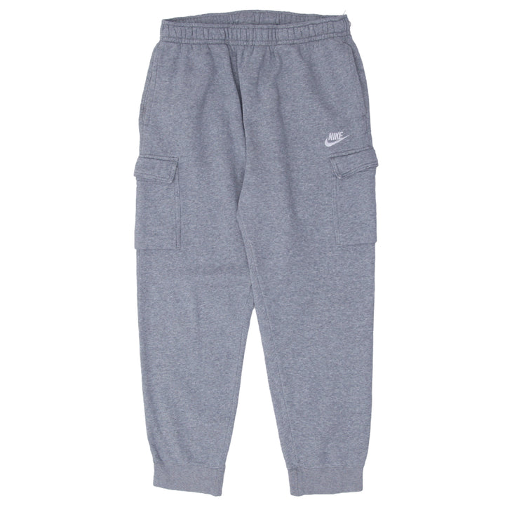 Mens Nike Embroidered Fleece Cargo Jogger Pants Gray - Fashion Rerun Vintage Migration_Pants