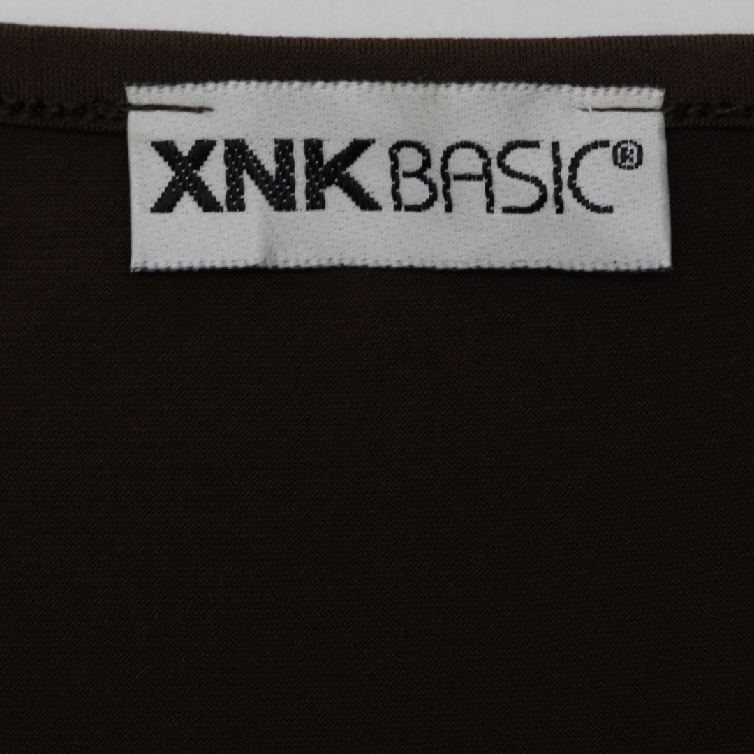 Y2K Ladies XNK BASIC Brown Cowl Neck Asymmetric Hem Cowl Neck Sleeveless Top