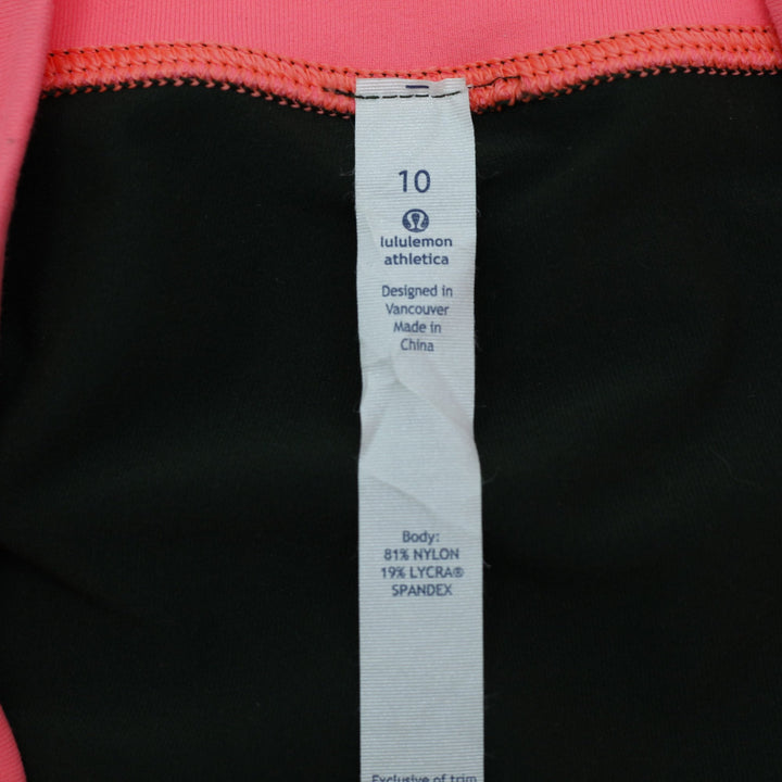 Ladies Lululemon Athletica Coral Accent Activewear Yoga Pants Size 10