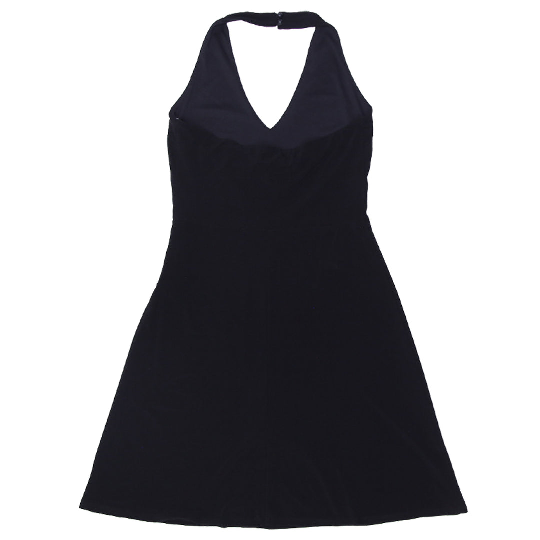 Y2K Ladies Joseph Ribkoff Black Halter Dress
