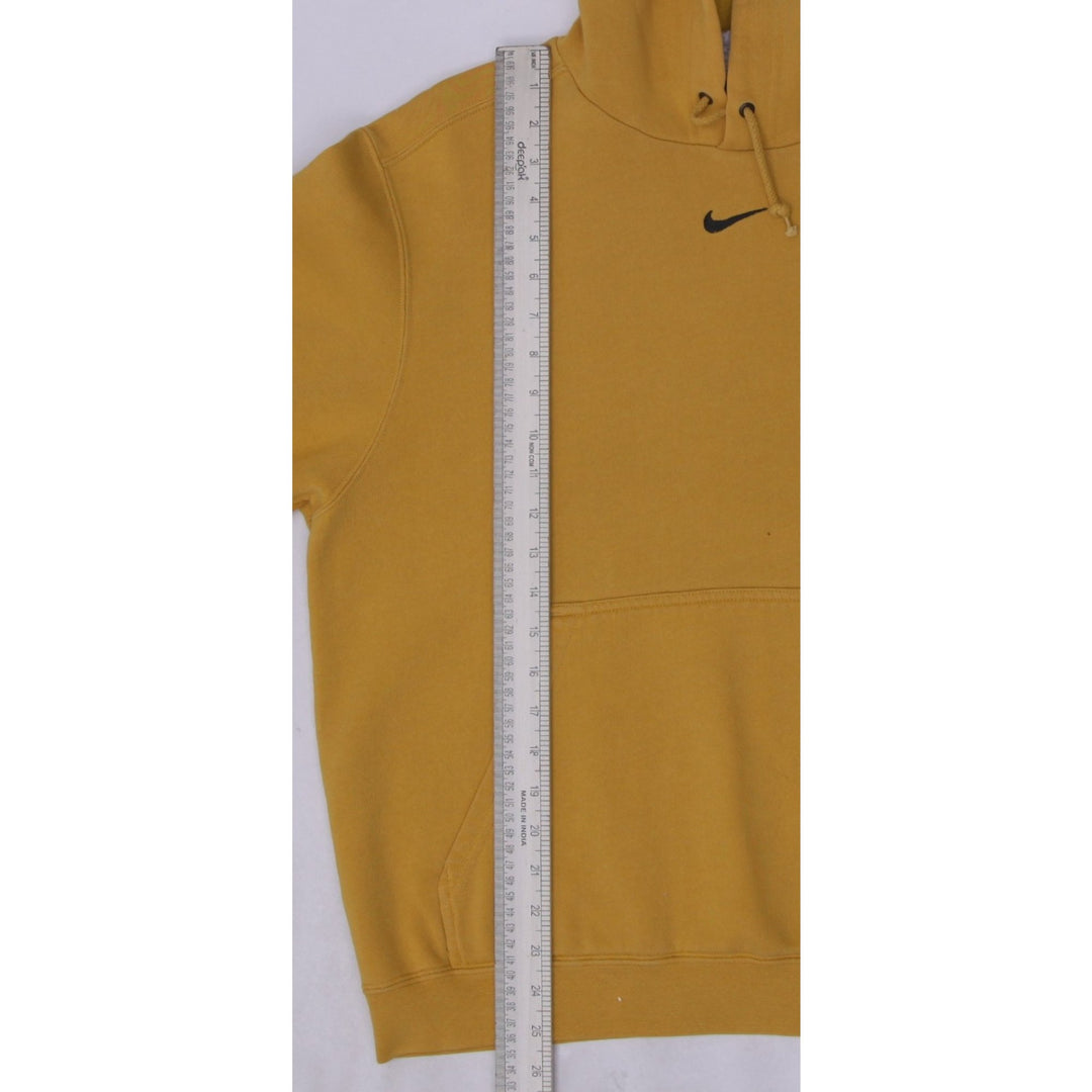 Vintage Nike Center Swoosh 2000s Pullover Yellow Hoodie Size M | Migration_Hoodies - View 9 | Fashion Rerun