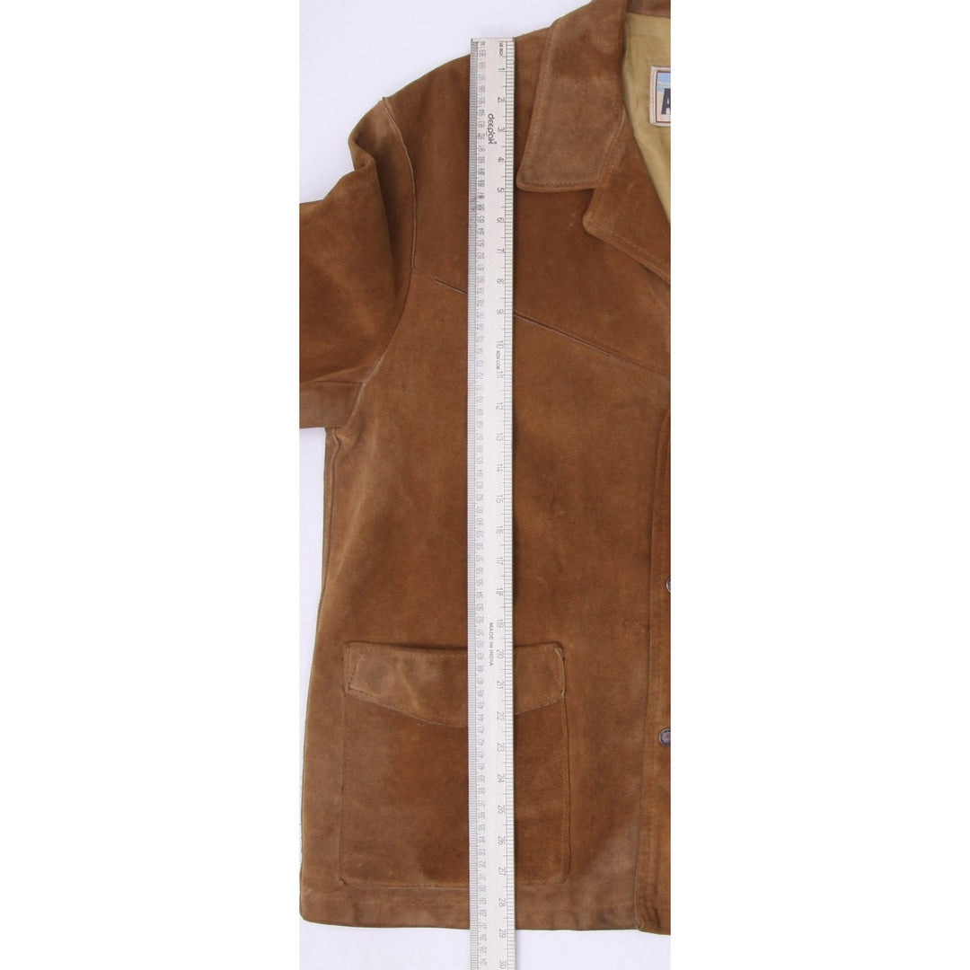 Vintage Aeropostale 80's Schott Western Brown Suede Jacket Made In USA Large | Migration_Jackets - Alternate | Fashion Rerun