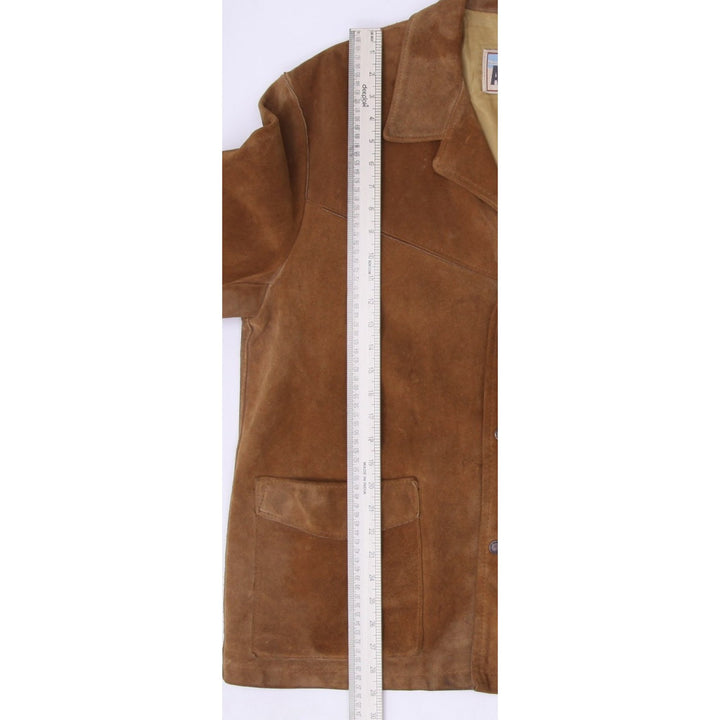 Vintage Aeropostale 80's Schott Western Brown Suede Jacket Made In USA Large | Migration_Jackets - Alternate | Fashion Rerun