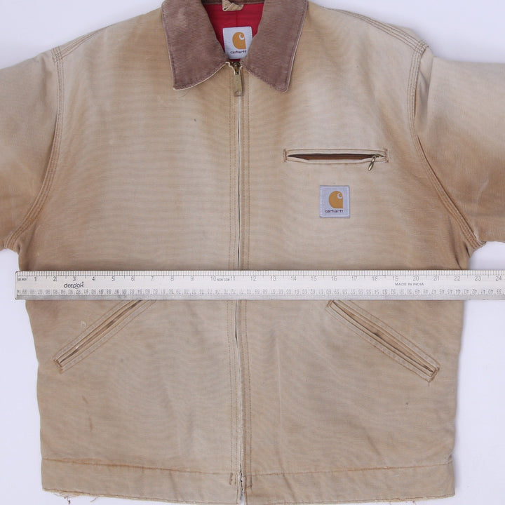 Vintage Carhartt 6QLJ Detroit Duck Canvas Red Quilted Lining Jacket