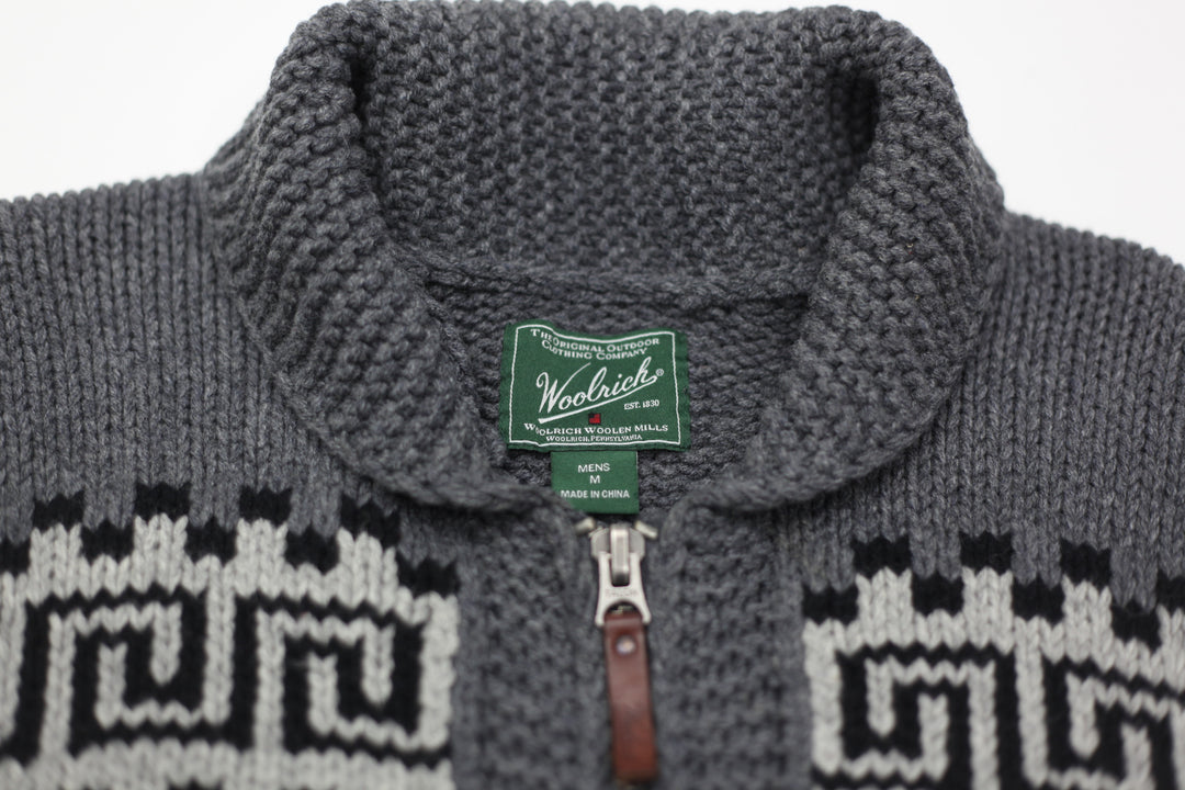 Vintage Woolrich Lambs Wool Full Zip Knitted Sweater
