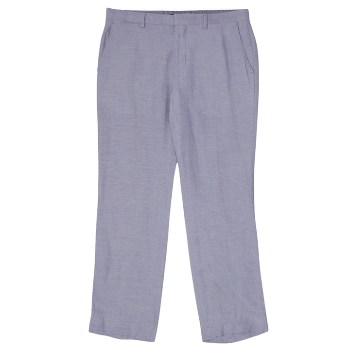 Mens Le Chateau Linen Blend Classic Rise Slim Leg Pants