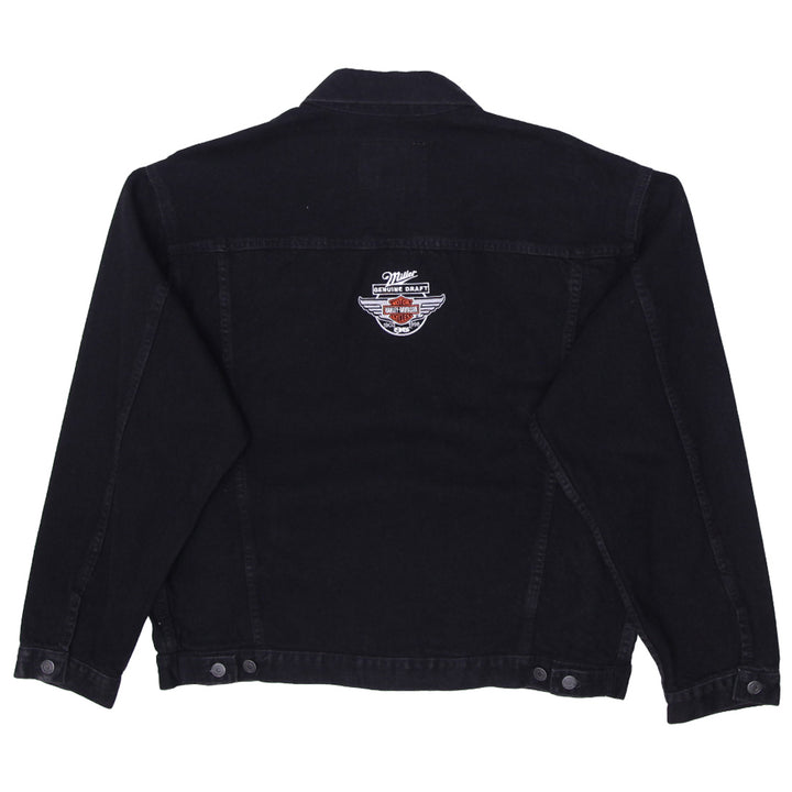 Vintage ID Wear Black Denim Patches Jacket