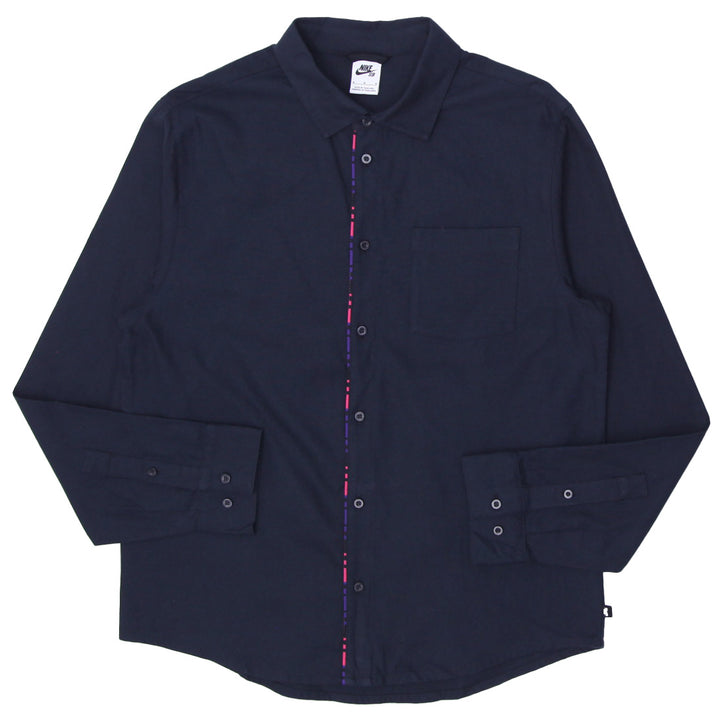 Mens Nike SB Button Down Long Sleeve Shirt