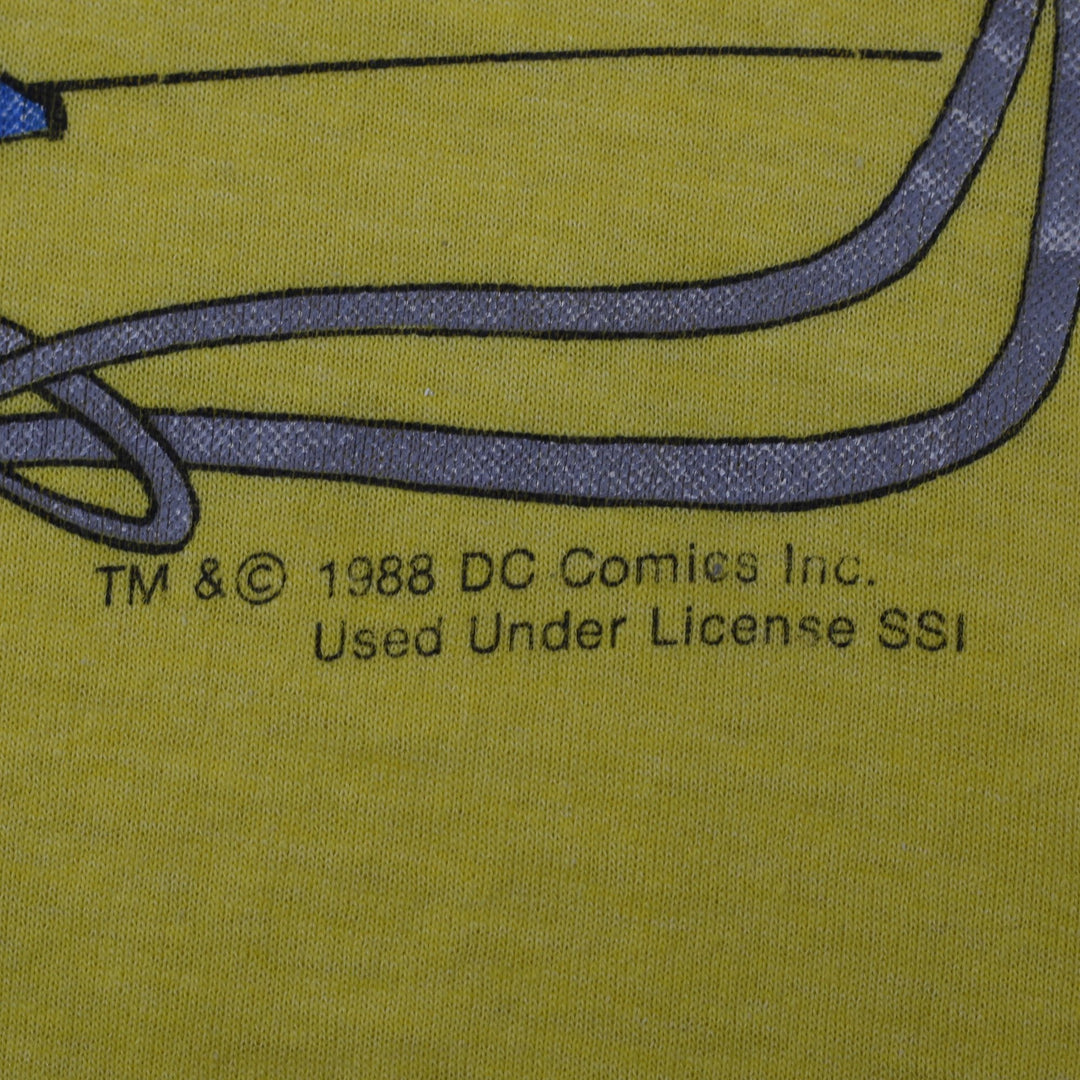 Vintage Screen Stars Batman T-Shirt Yellow Graphic 1988 DC Comics Made In USA XL Single Stitch