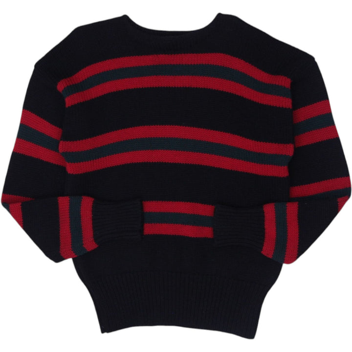 Vintage Polo By Ralph Lauren Striped 100% Wool Crewneck Sweater