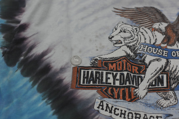 90's Vintage Harley Davidson Milwaukee Wisconsin T-Shirt Distressed S.Stitch Made In USA XL - Fashion Rerun Vintage Migration_T-Shirt