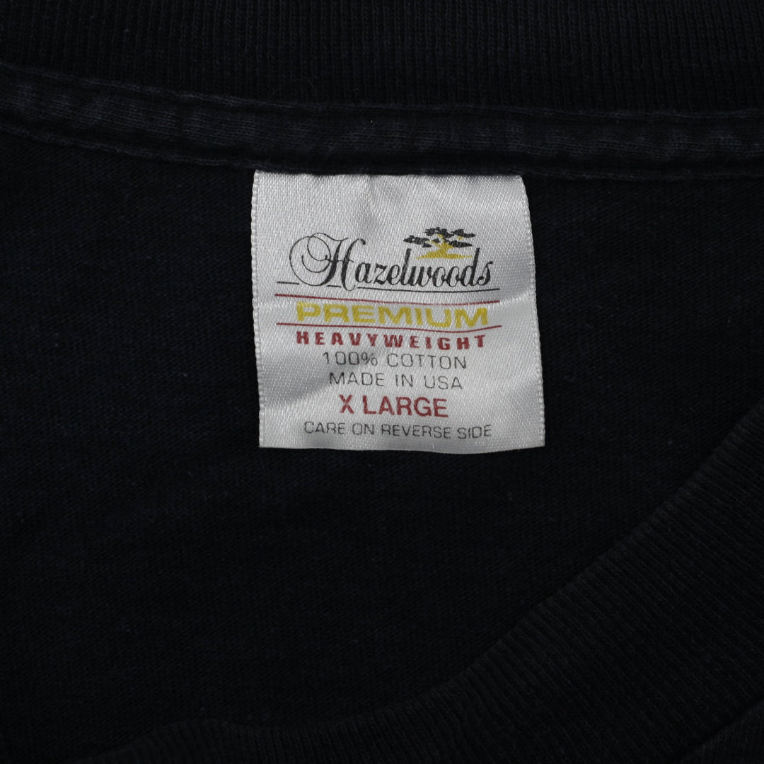 Vintage 90s Hazelwoods Eagle Midnight Series Single Stitch T-Shirt Made In USA | Migration_T-Shirts - Back Vi | Fashion Rerun