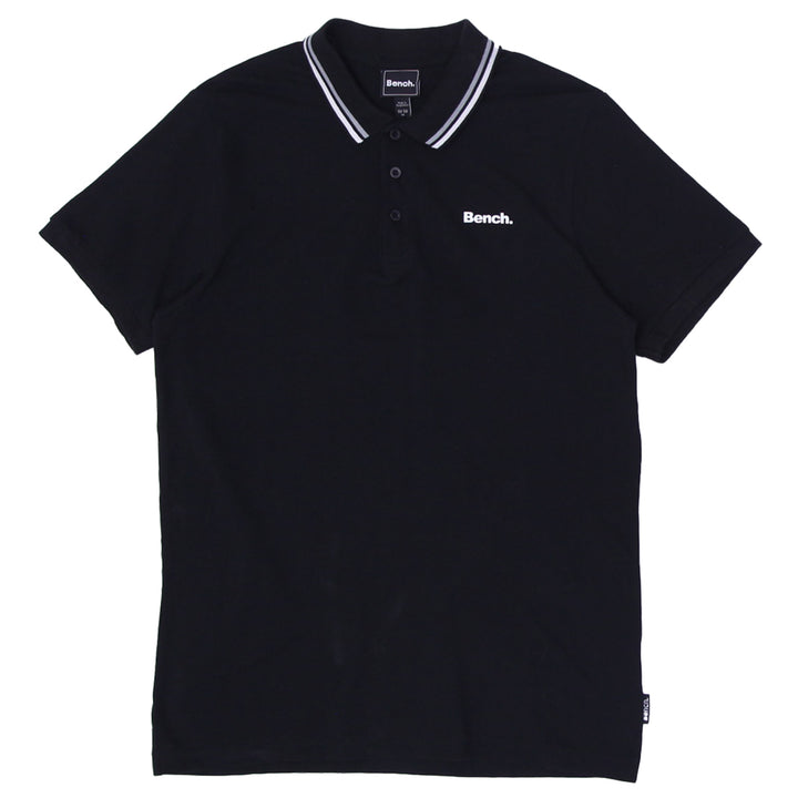 Mens Bench Logo Black Polo T-Shirt