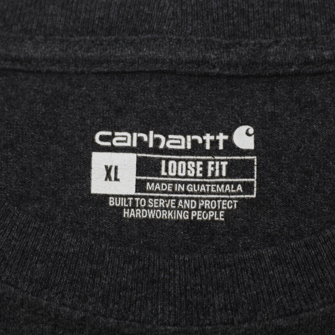 Mens Carhartt K87 Loose Fit Heavyweight Pocket T-Shirt Dark Heather Charcoal XL