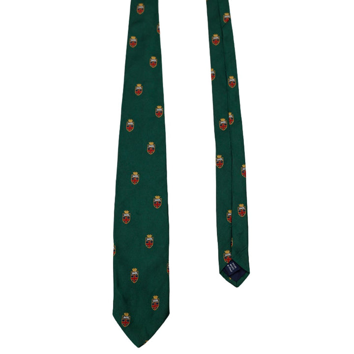 Mens Polo By Ralph Lauren Handmade In Italy Green Necktie