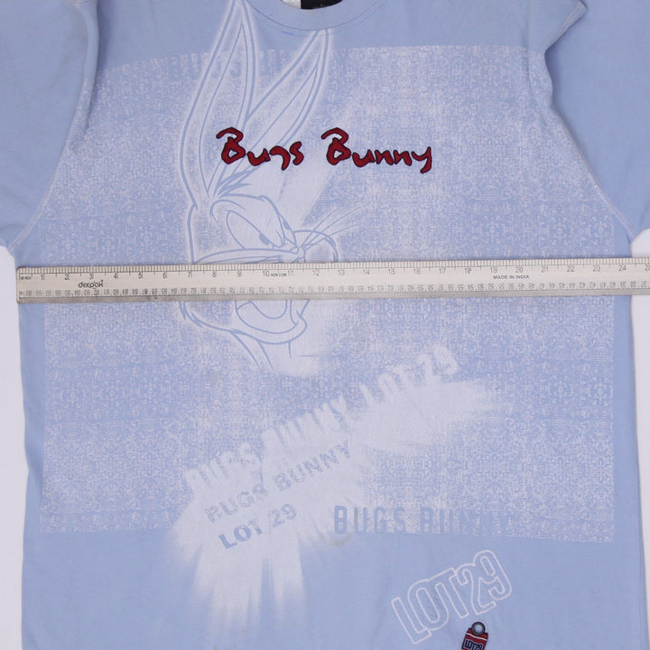 Vintage Lot 29 Bugs Bunny Light Blue Graphic T-Shirt Looney Tunes Size Large