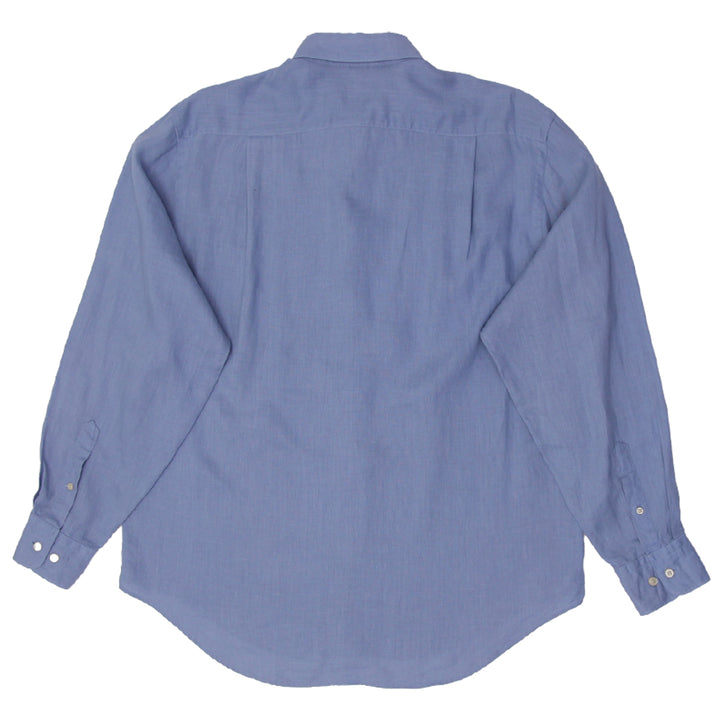 Mens Nautica 100% Linen Long Sleeve Shirt