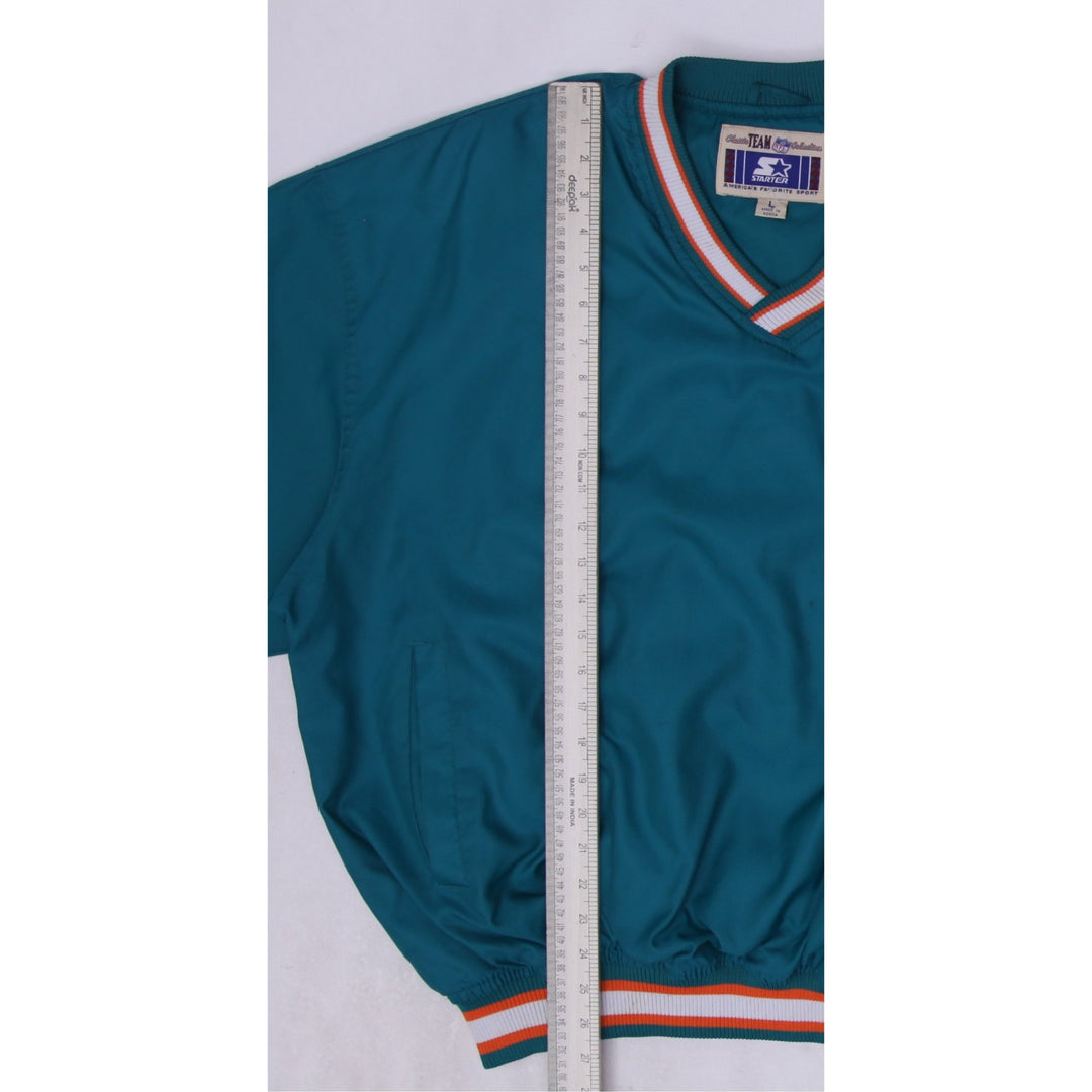 Vintage 1996 Starter Miami Dolphins Dan Marino 13 V-Neck Jacket Sz L