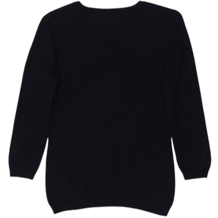 Ladies Neiman Marcus 100% Cashmere Black V-Neck Sweater