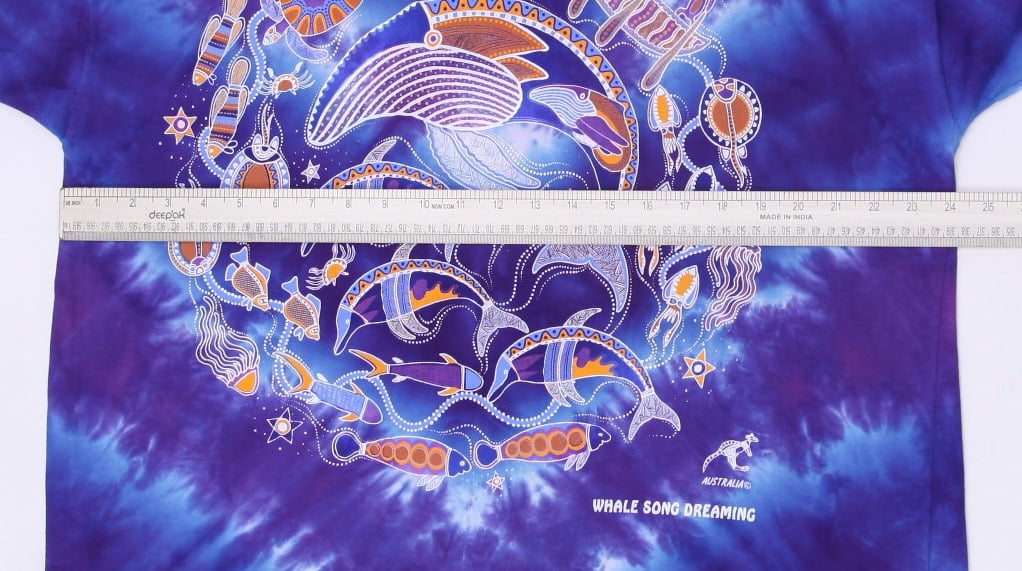 Vintage Churinga Designs "Whale Song Dreaming" T-Shirt Single Stitch XL Tie Dye | Migration_T-Shirts - Altern | Fashion Rerun