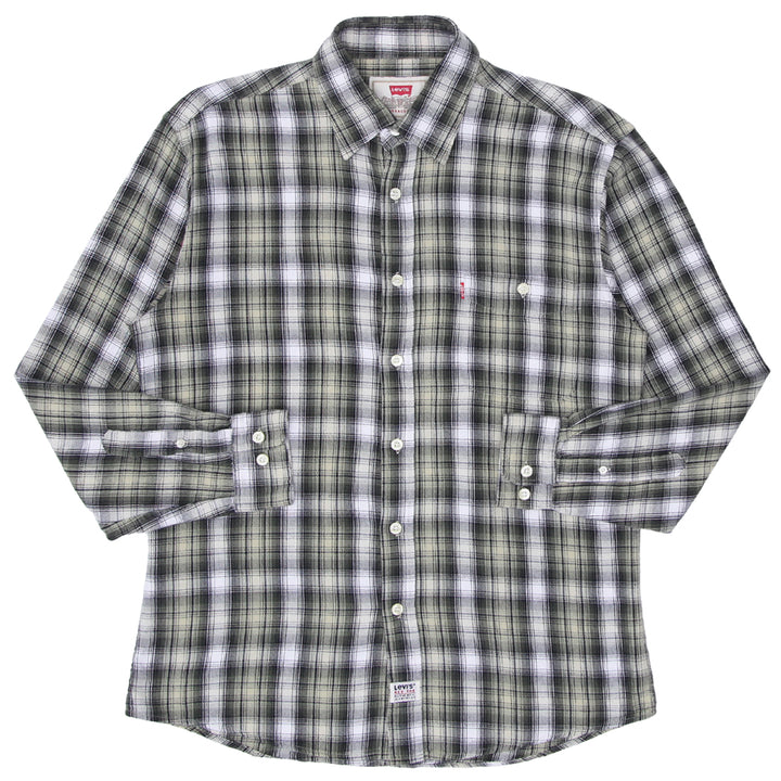 Mens Levi Strauss Plaid Long Sleeve Shirt - Fashion Rerun Vintage Migration_Shirt