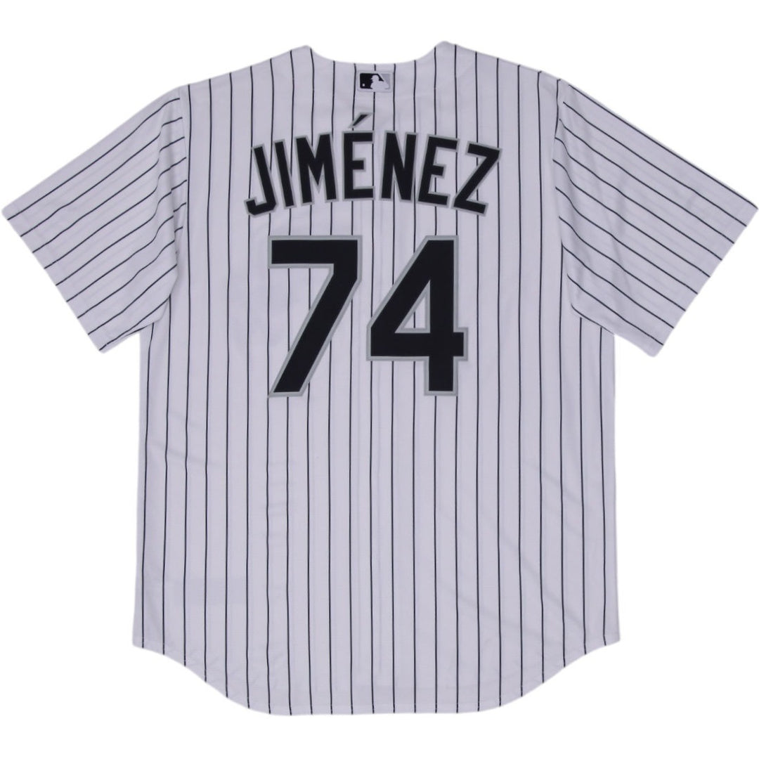 Vintage Nike MLB Chicago White Sox Jimenez #74 Home Pinstripe Jersey Size L | Migration_Jerseys - Side View | Fashion Rerun