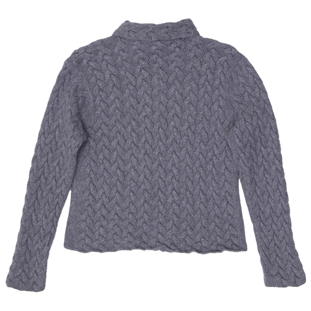 Ladies Neiman Marcus Cable Knit Turtleneck 100% Cashmere Sweater