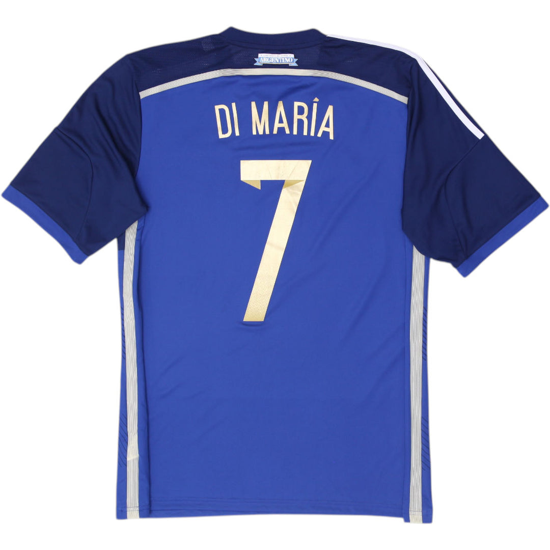 Mens Adidas Argentina 2014 Away Football Jersey Di Maria #7 Size L World Cup