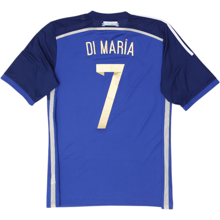 Mens Adidas Argentina 2014 Away Football Jersey Di Maria #7 Size L World Cup
