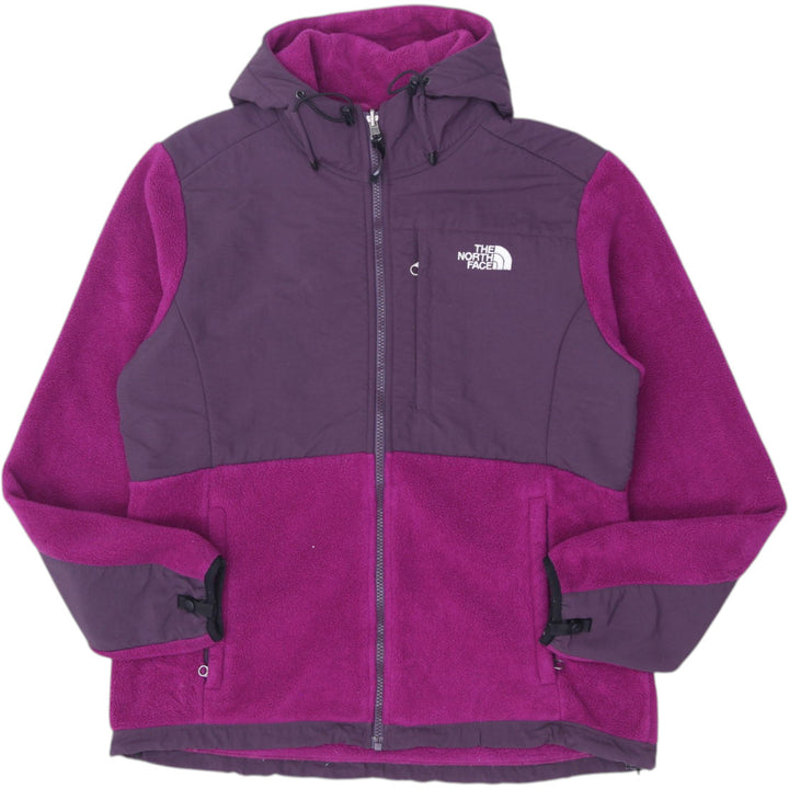 Ladies The North Face Polartec Fleece Jacket Hooded Purple Size L